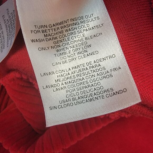Jones New York Cardigan Signature Petite Red‎ Top Long Sleeve Sweater Size PS - Picture 7 of 8